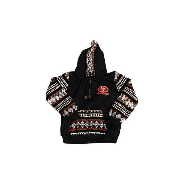 San Francisco 49ers Alpaca Blend Hoodie – Unique Embroidered Piece (S) - Picture 2 of 4